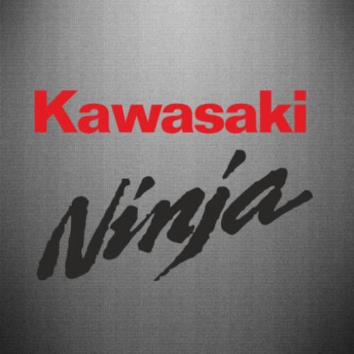 Наклейка Kawasaki Ninja 35x24 см Красный с черным (21563889)