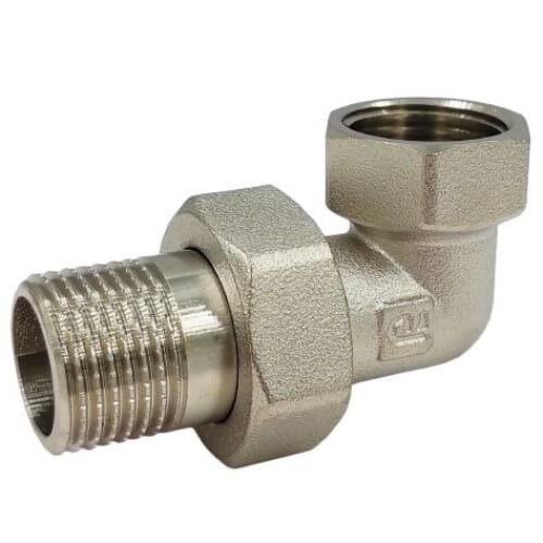 Угоночный сгиб-американка FADO Srl FITT NICKEL 1/2" РЗ-РВ латунь (SN11)