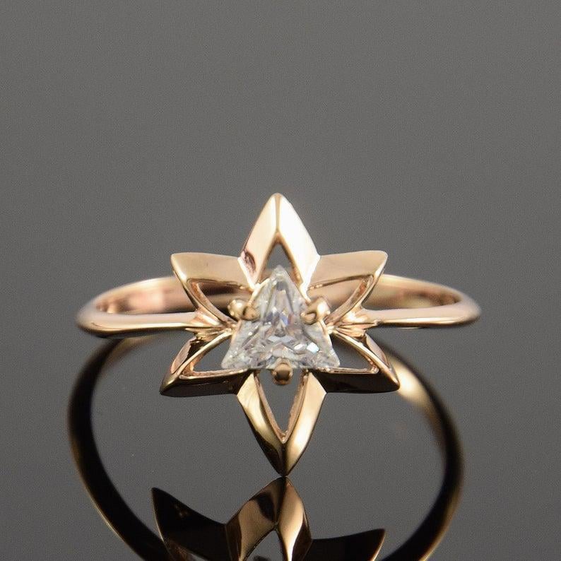 Кільце з червоного золота з фіанітом (2249383756)