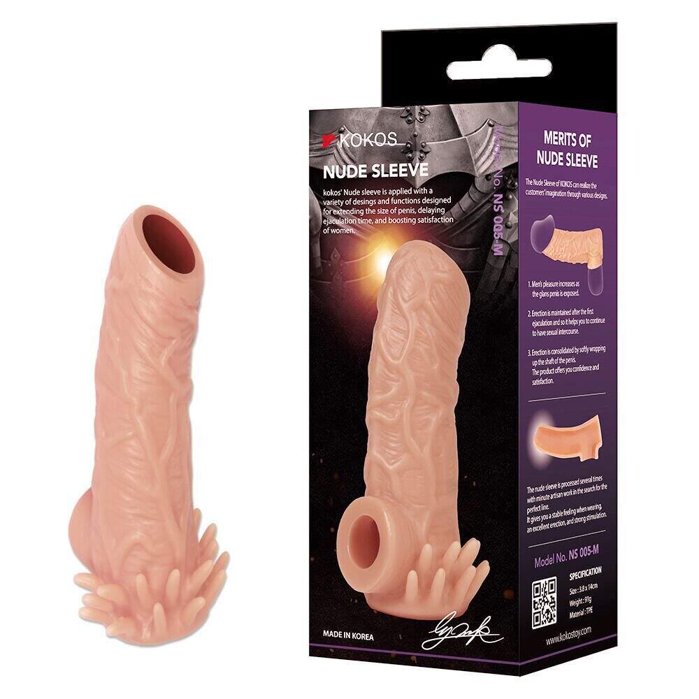 Насадка на член открытая Kokos Nude Sleeve NS 005 S (36396478)