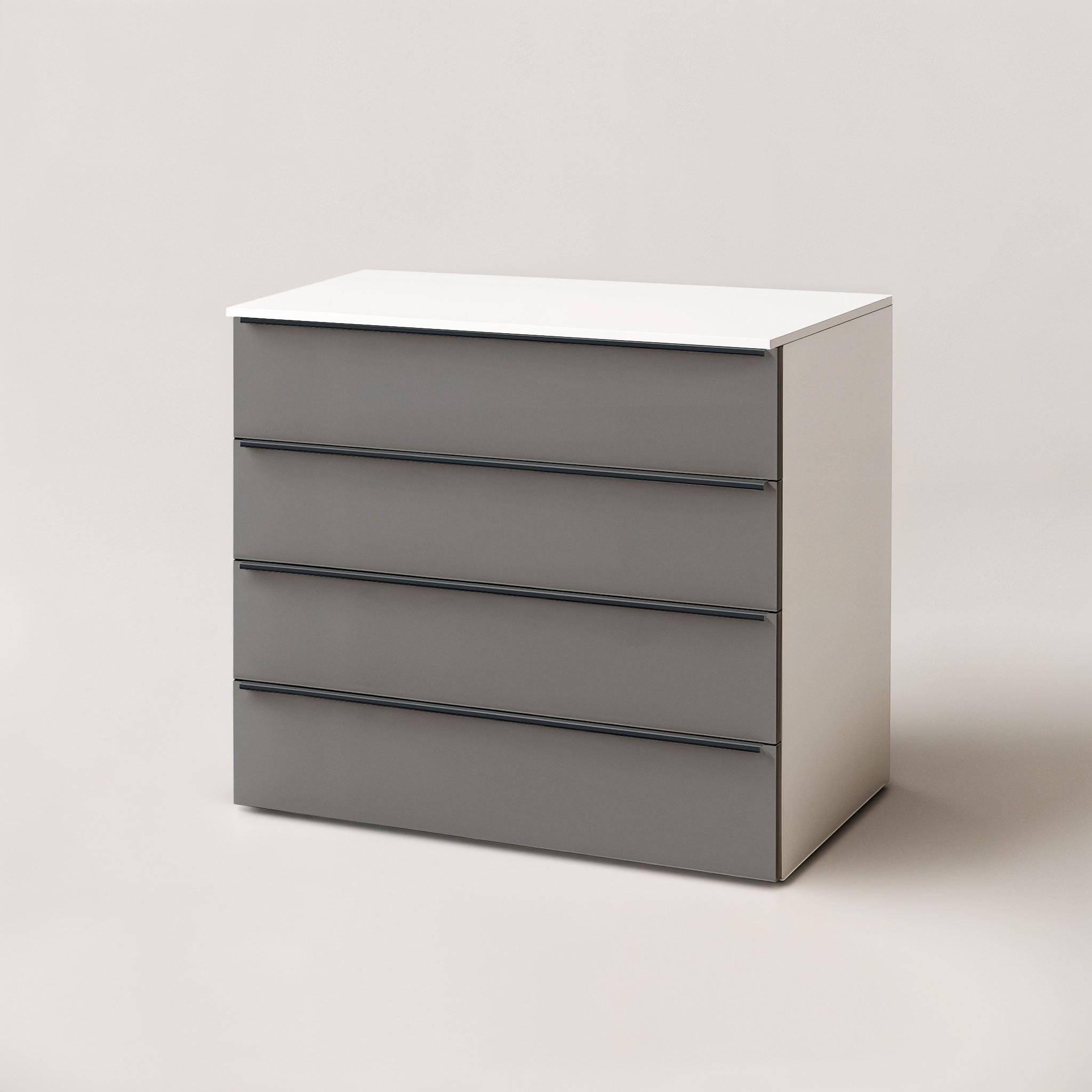 Комод на 4 ящика FTX-4 1000х544х1014 мм Белый/Антрацит - фото 2 Комод на 4 ящика FTX-4 1000х544х1014 мм Белый/Антрацит - фото 2