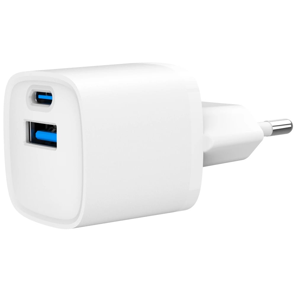 Зарядное устройство сетевое Gembird TA-UC-PDQC20-W-01 USB Type A/USB Type C 20 Вт Белый (28100633)