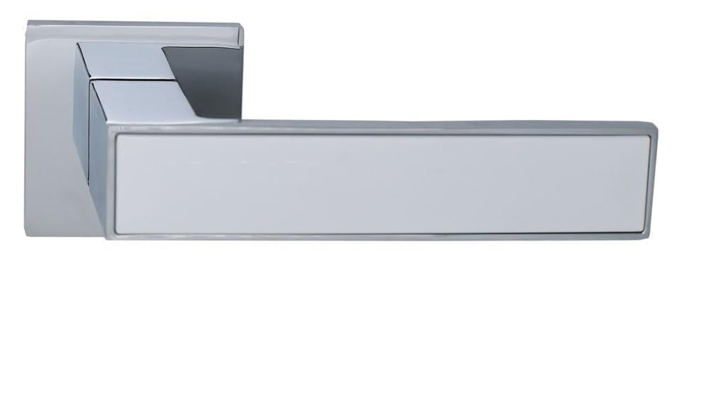 Ручка Genrich R77.225 CP/WH на квадратній розетці Хром/Білий (17639855)