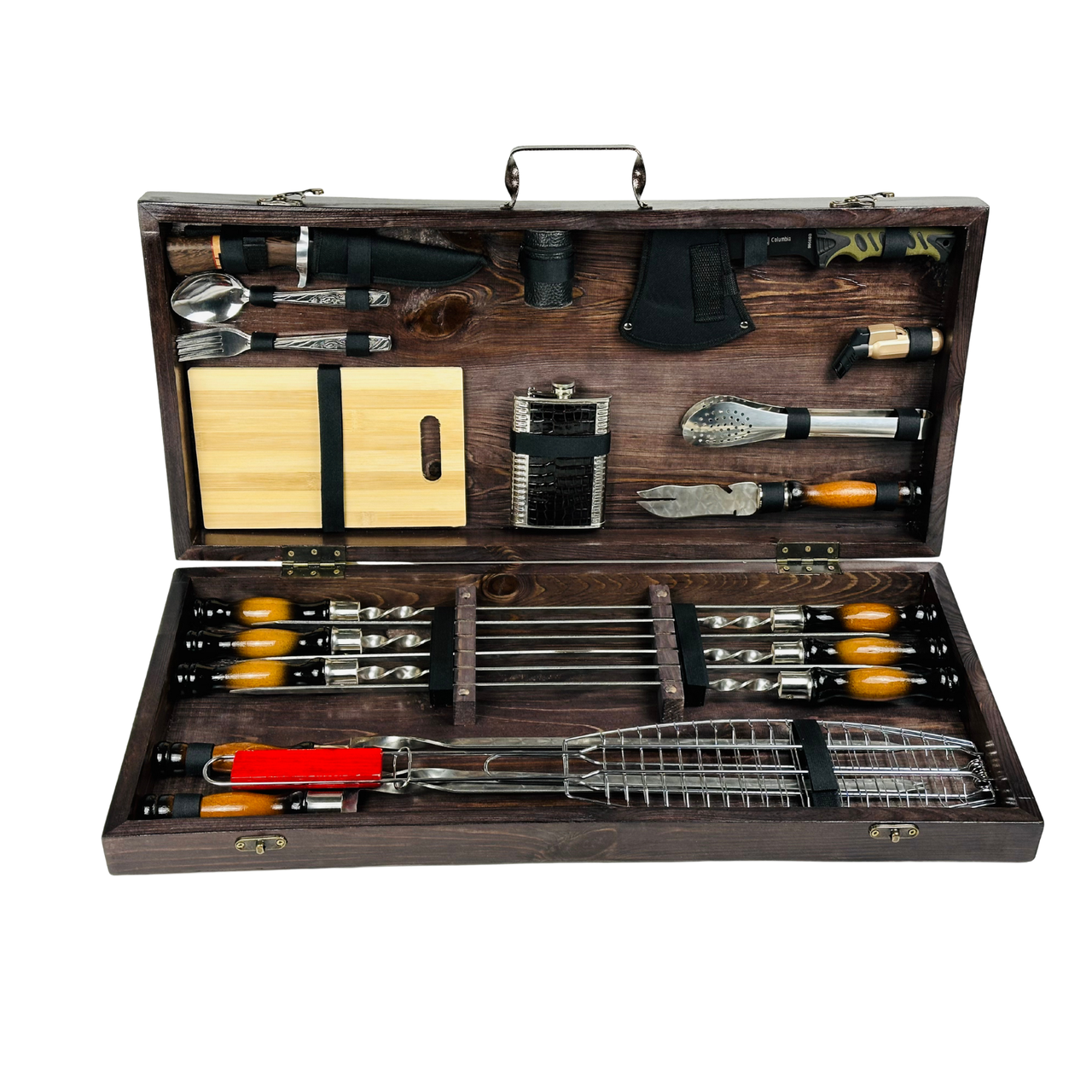 Набор шампуров для барбекю Шашлычник Лайт в кейсе с аксессуарами