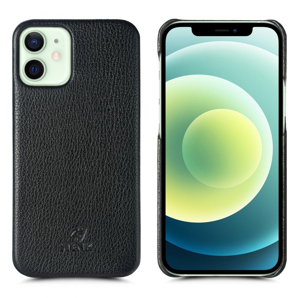 Накладка кожаная Stenk Cover для Apple iPhone 12 Черный (67633) Накладка кожаная Stenk Cover для Apple iPhone 12 Черный (67633)
