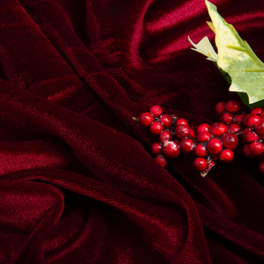 Тканина велюр V-5 284 гр/м2 140 см Бордовий (25898) - фото 3 Тканина велюр V-5 284 гр/м2 140 см Бордовий (25898) - фото 3