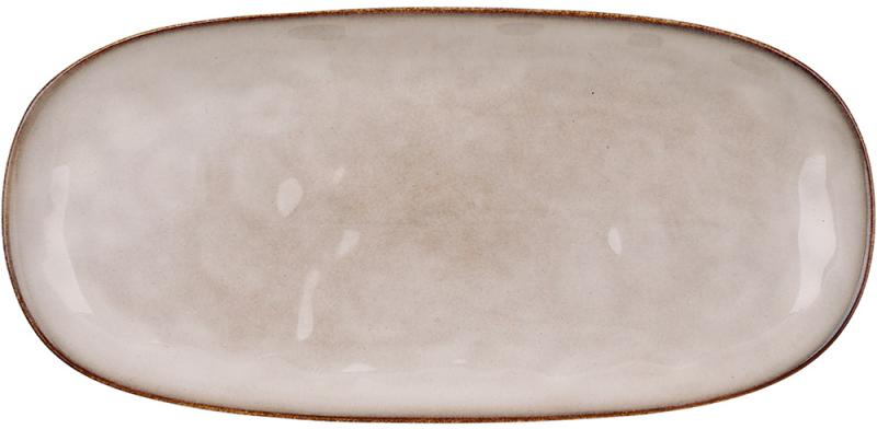 Блюда керамічні овальні Daisy Casual 4 шт. 31х15 см Бежевий