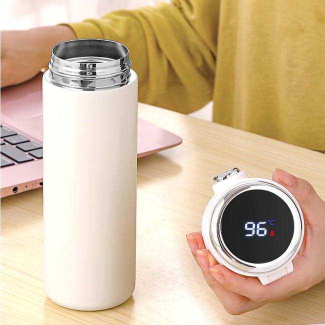 Термос з датчиком температури та дисплеєм Vacuum 420 мл Бежевий - фото 2 Термос з датчиком температури та дисплеєм Vacuum 420 мл Бежевий - фото 2