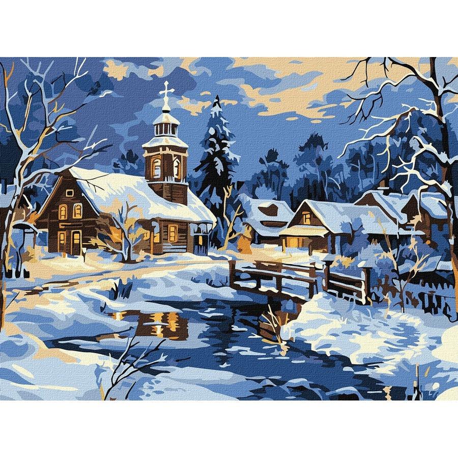 Картина по номерам Ideyka Спокойствие над рекой 30x40 см (KHO6425)