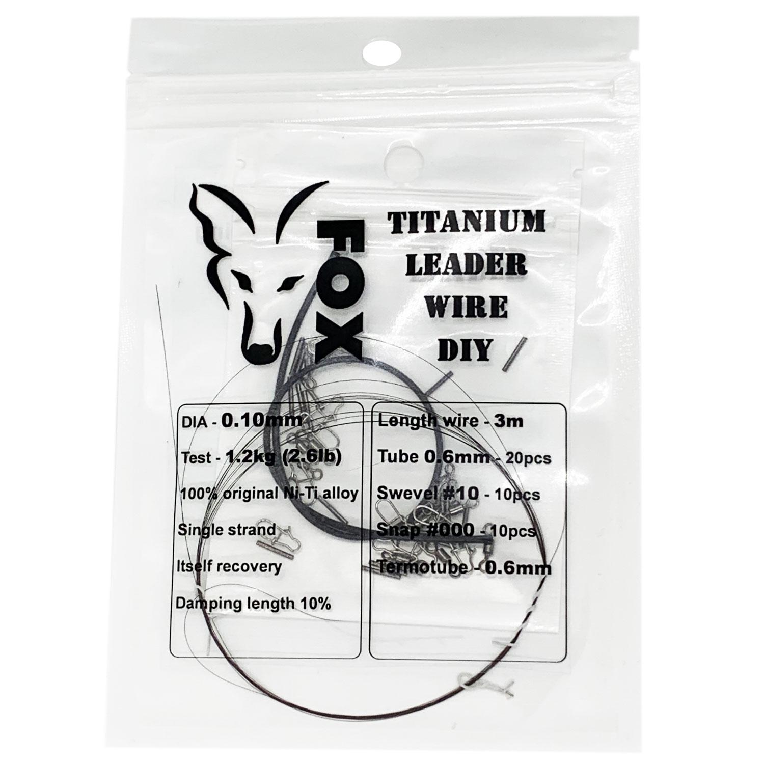 Повідець FOX Titanium Leader Leader Wire DIY комплект для виготовлення 0,1 мм 2,6 lb 1,2 кг 3 м (10124)