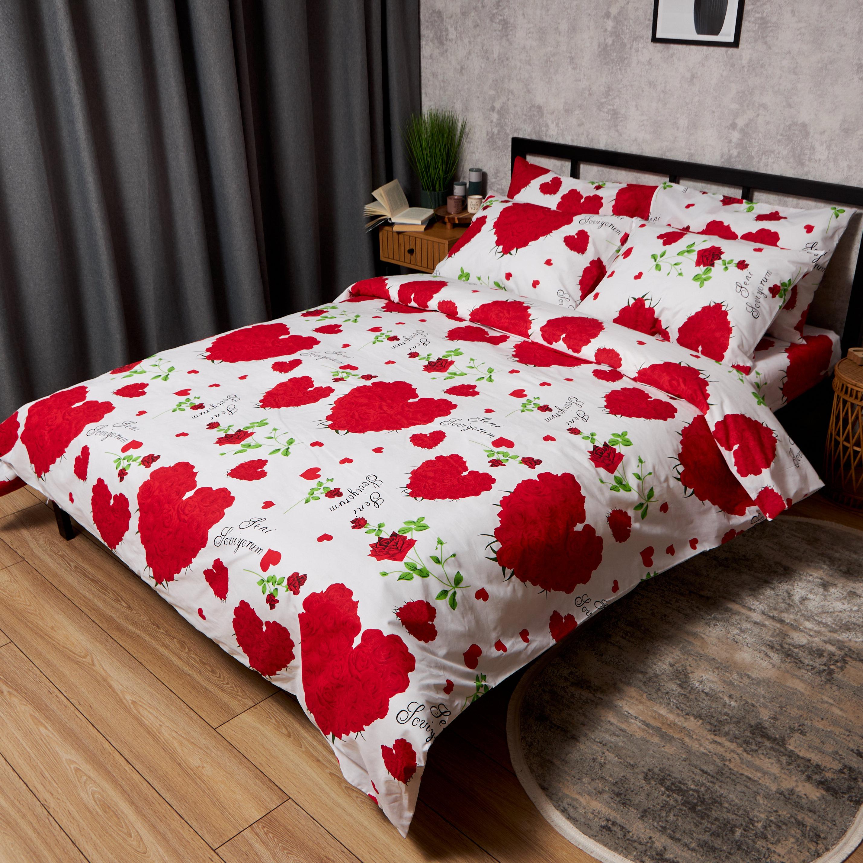 Комплект постельного белья Moon&Star бязь Gold Люкс Scarlet Romance king size наволочка 2 шт. 220x240 см (MS-820009767)