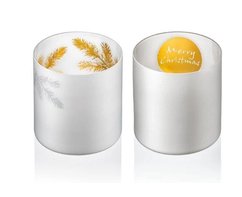 Набор стаканов низких для виски Bohemia Christmas b25089-S1731 410 мл 2 шт. Белый матовый (169-136-b25089-S1731)