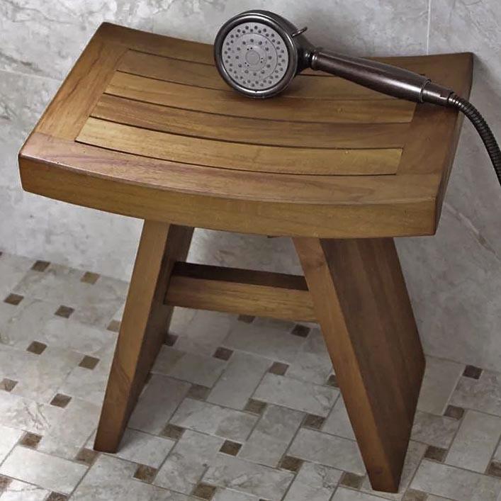 Стілець для ванної з дерева Ігостер Кориця (ТВН-001533)