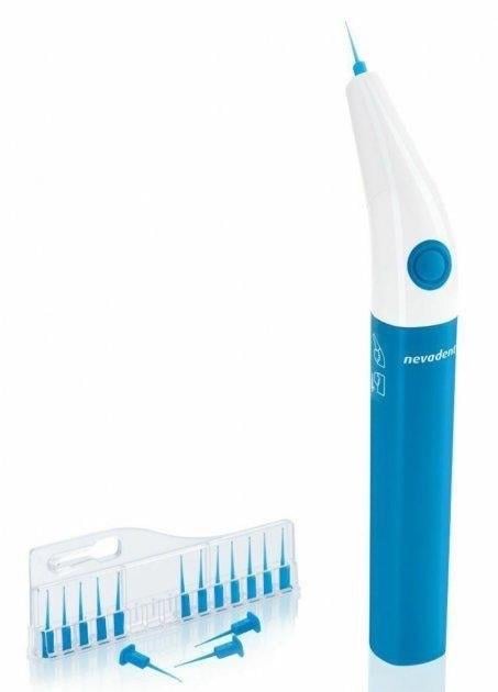 Зубочистка электрическая Nevadent NZR 1.5 A1 и 30 насадок с нейлоновым наконечником