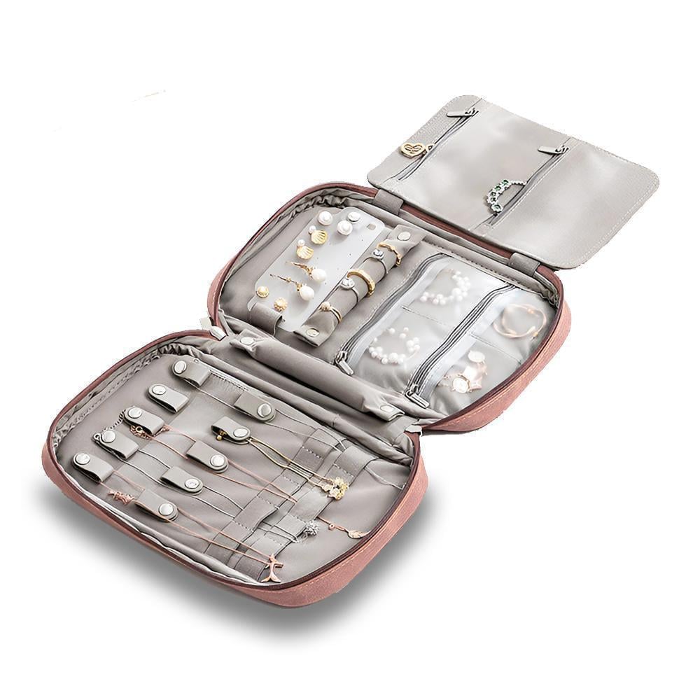 Шкатулка-органайзер для хранения 60+ ювелирных украшений/бижутерии Розовый (13901461) Шкатулка-органайзер для хранения 60+ ювелирных украшений/бижутерии Розовый (13901461)