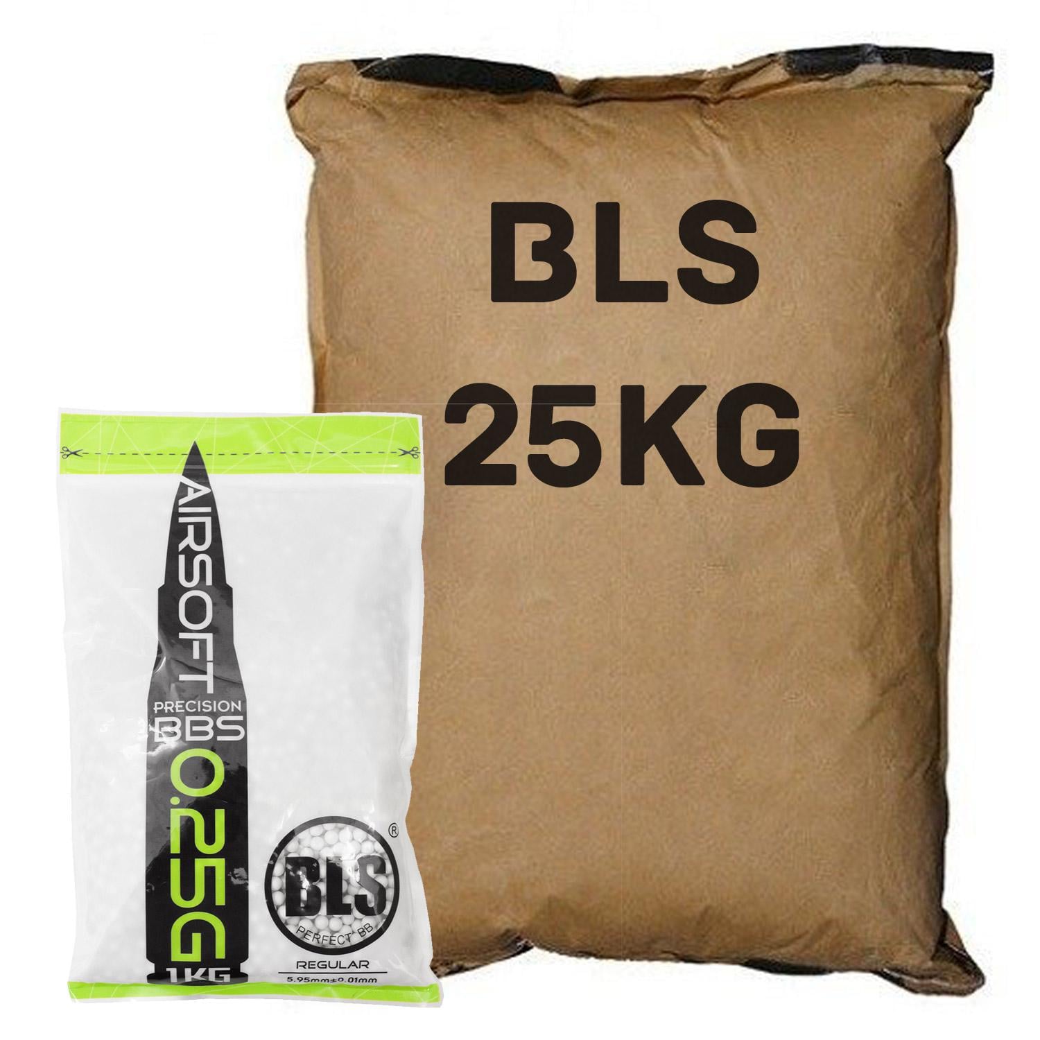 Кульки для страйкболу BLS 0.25 25 кг 100000 шт. Білий (BLS-WHITE-025-25)