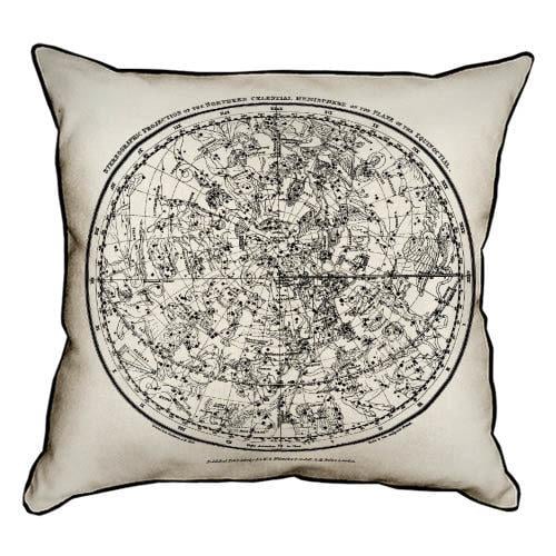 Подушка интерьерная из мешковины Созвездия 45x45 см (45PHB_UNI001_WH)