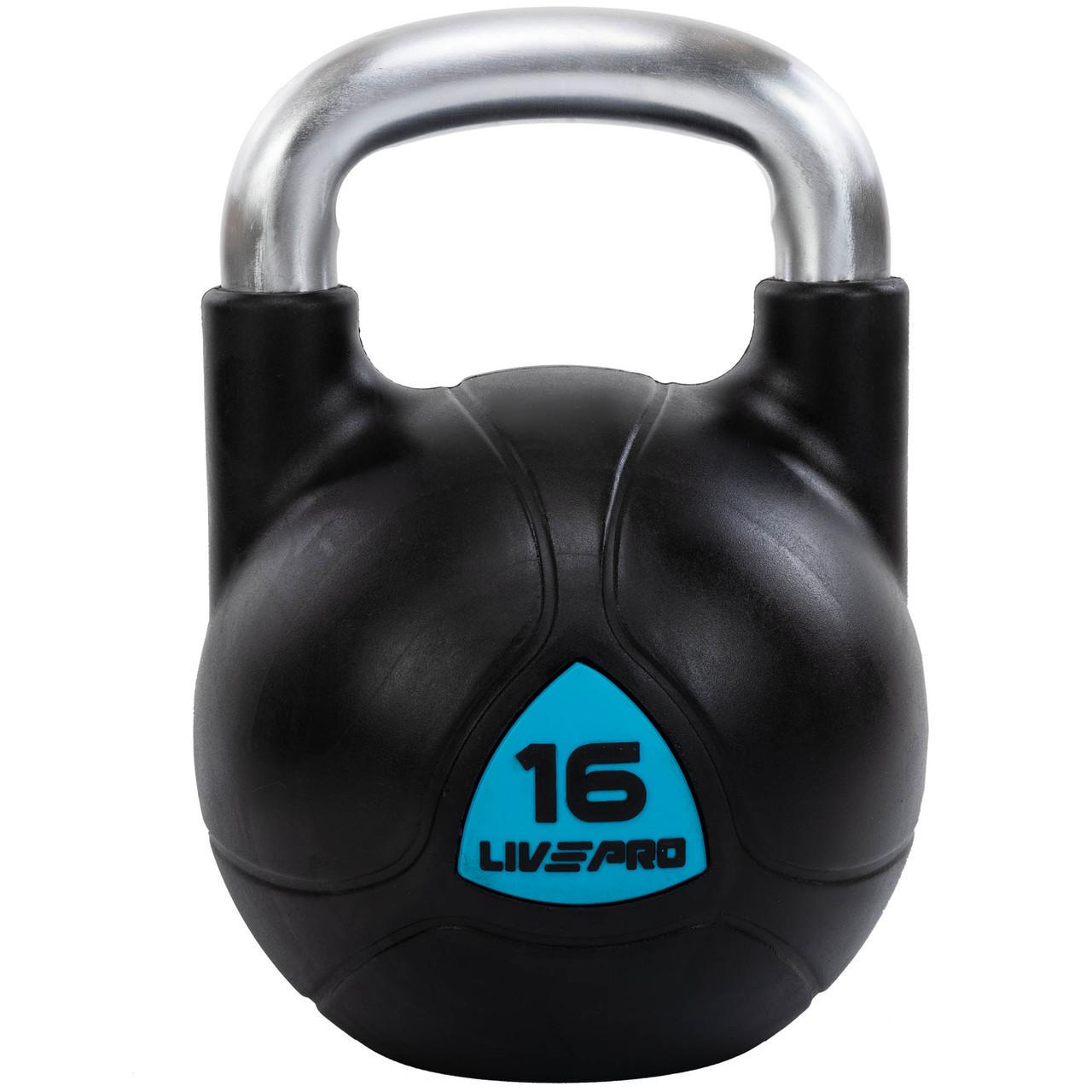 Гиря цільна LiveUp LP8040-1 з поліуретановим покриттям та хромованою ручкою 6 16 кг Чорний (2548280498) Гиря цільна LiveUp LP8040-1 з поліуретановим покриттям та хромованою ручкою 6 16 кг Чорний (2548280498)