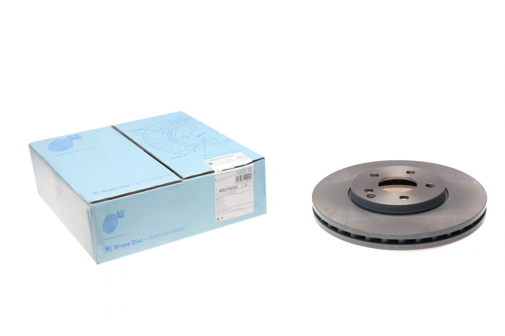 Тормозной диск передний BLUE PRINT для Mercedes E-class W211/S211 03-09 с покрытием 303x30 мм (ADU1743101)