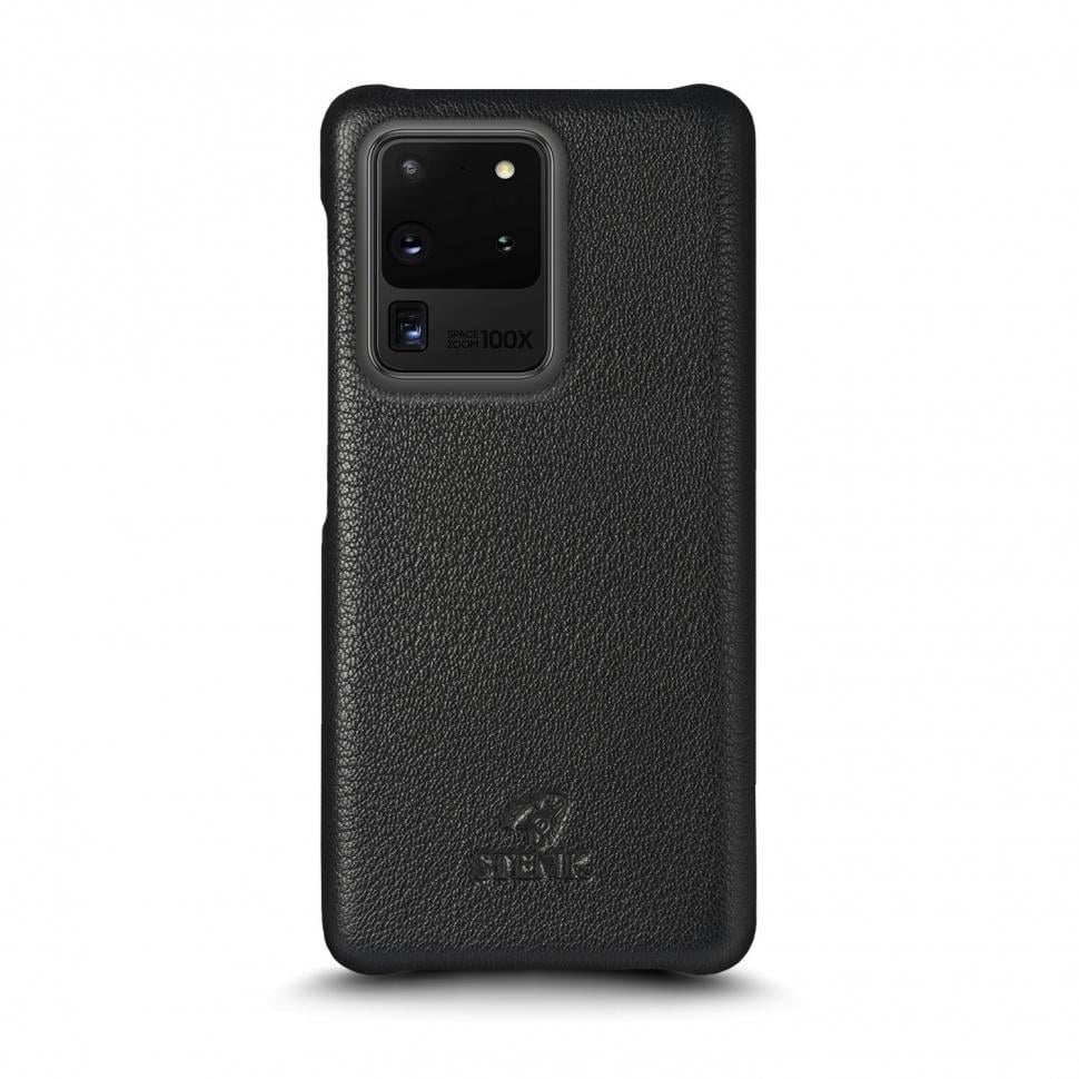 Кожаная накладка Stenk Cover для Samsung Galaxy S20 Ultra Черная (69447)