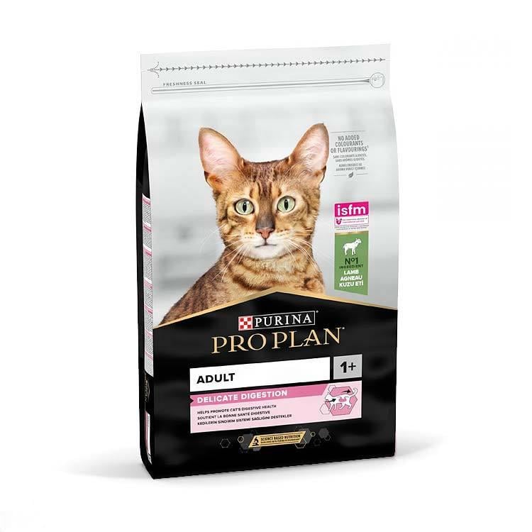 Корм сухий Purina Pro Plan Cat Delicate Digestion Lamb з ягням і рисом для дорослих котів із чутливою шкірою та травленням 1,5 кг (846685)