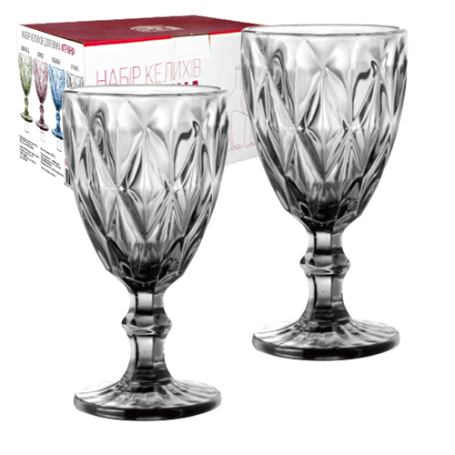 Набор бокалов для вина SNT Грани 260 мл 6 шт. Графитовый (9459) - фото 1 Набор бокалов для вина SNT Грани 260 мл 6 шт. Графитовый (9459) - фото 1