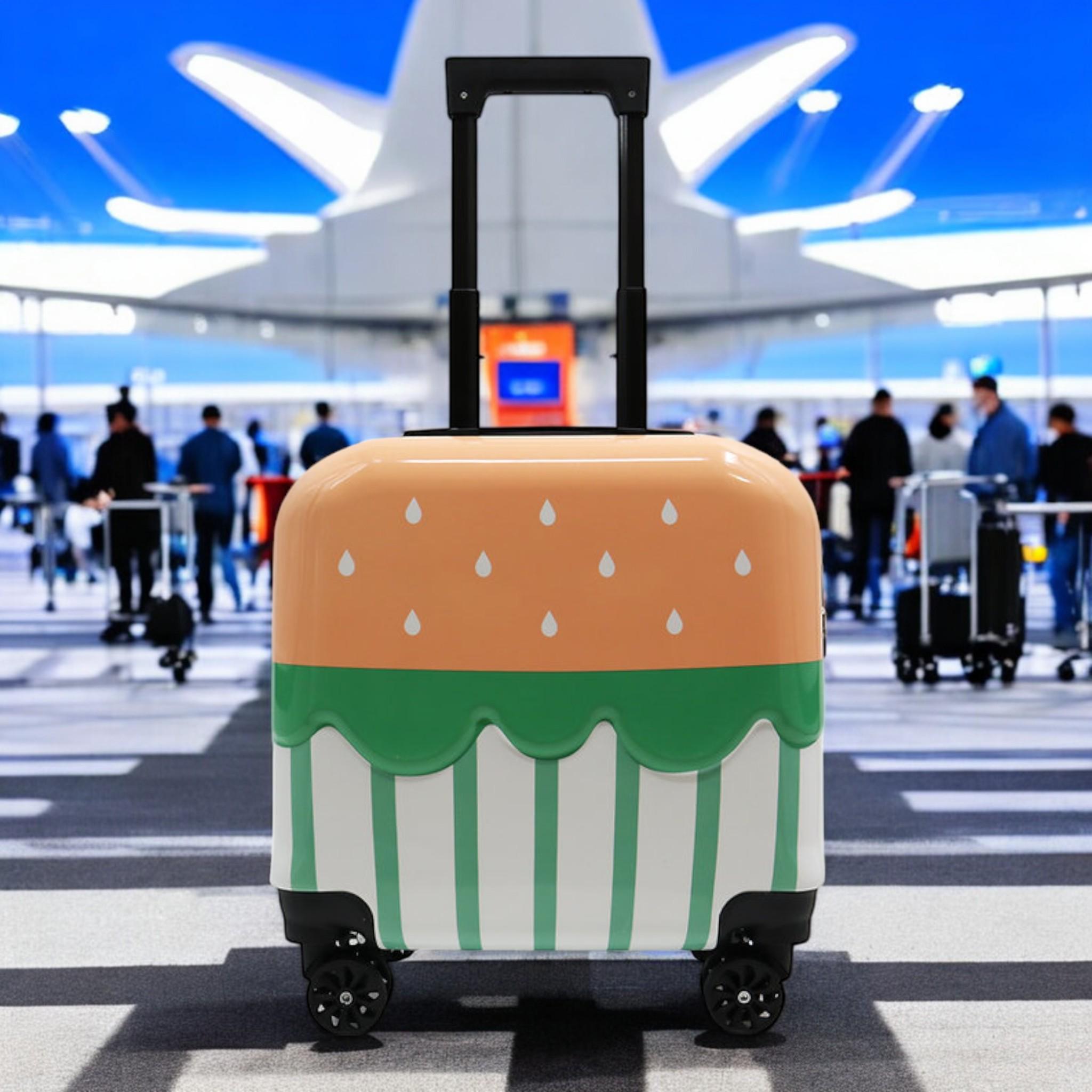 Валіза дитяча H&H Juicy Burger ABS-пластик на 4 коліщатках з кодовим замком 35 л (S_F-7) - фото 2 Валіза дитяча H&H Juicy Burger ABS-пластик на 4 коліщатках з кодовим замком 35 л (S_F-7) - фото 2