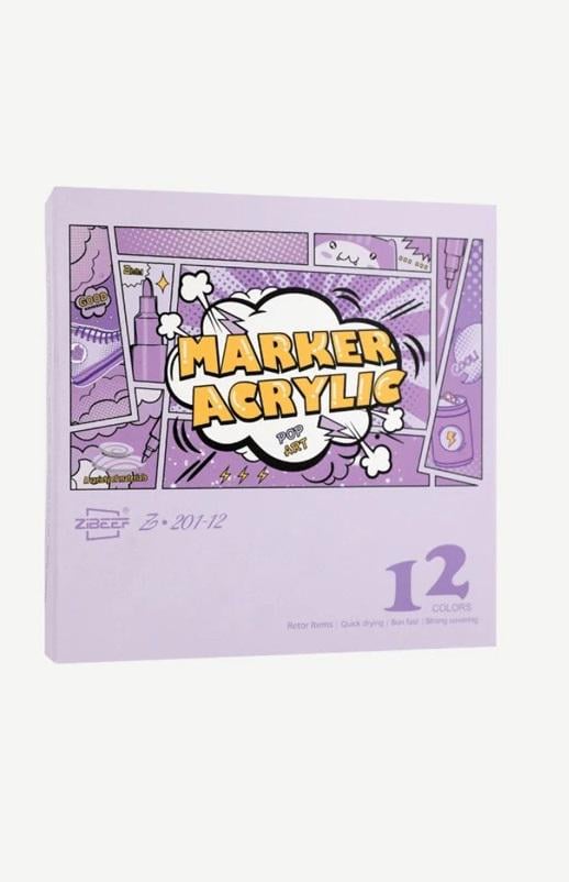 Маркеры акриловые 12шт. (WW00907)
