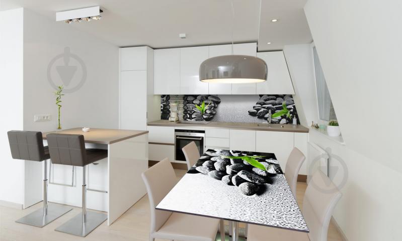 Наклейка виниловая на стол Zatarga «Бамбук и Черные камни» 600х1200 мм Z180352st