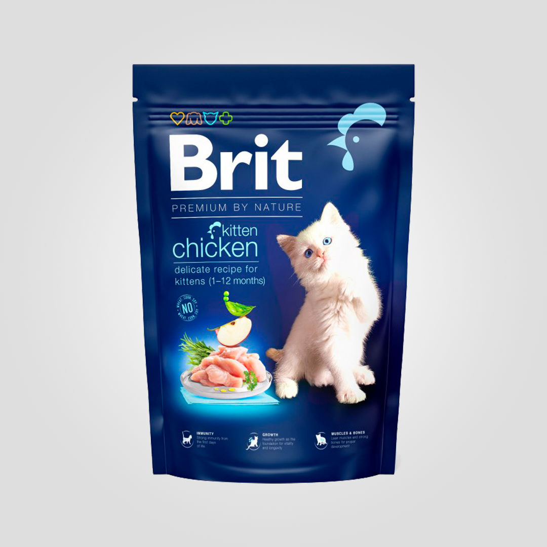 Корм сухой Brit Premium Cat by Nature Kitten для котят с курицей 1,5 кг (20504487)