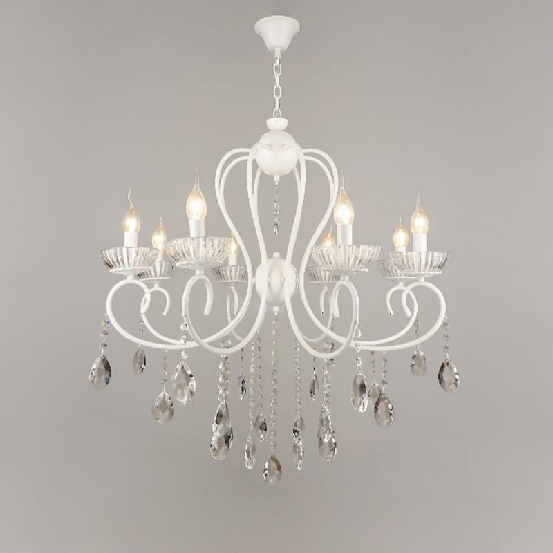 Люстра Light House SRS-16396/8 подвесная хрустальная свечи Белый (10814)