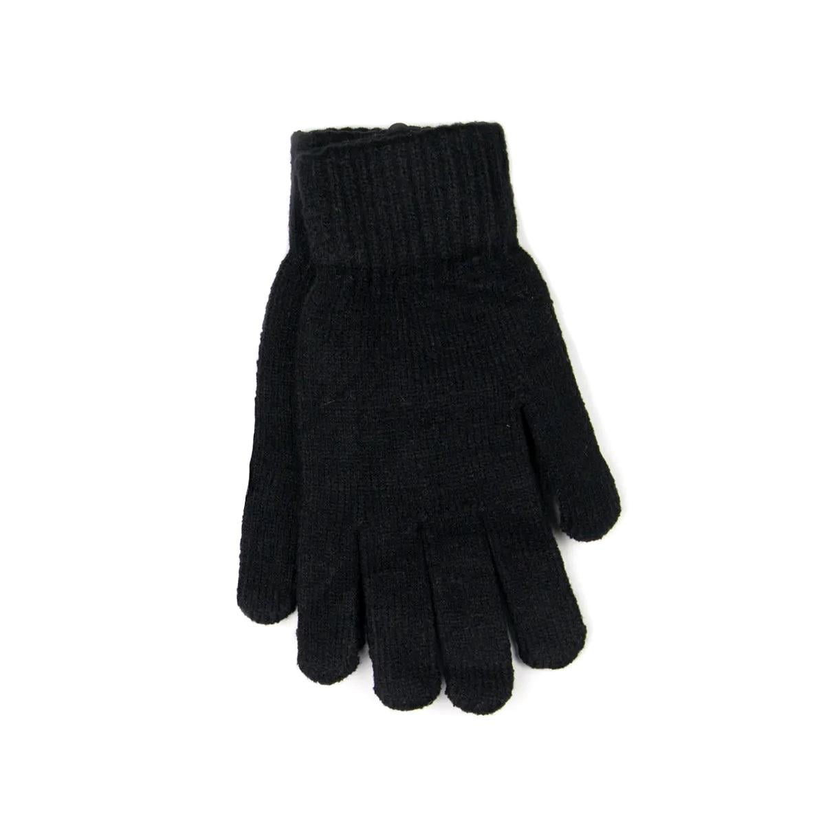 Мужские вязанные перчатки № 19-5-26 размер 20-21 Черный (DR007684)