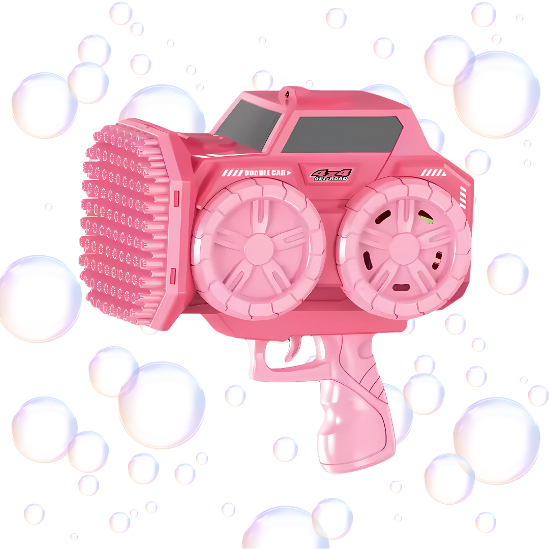 Пистолет генератор для мыльных пузырей Розовый