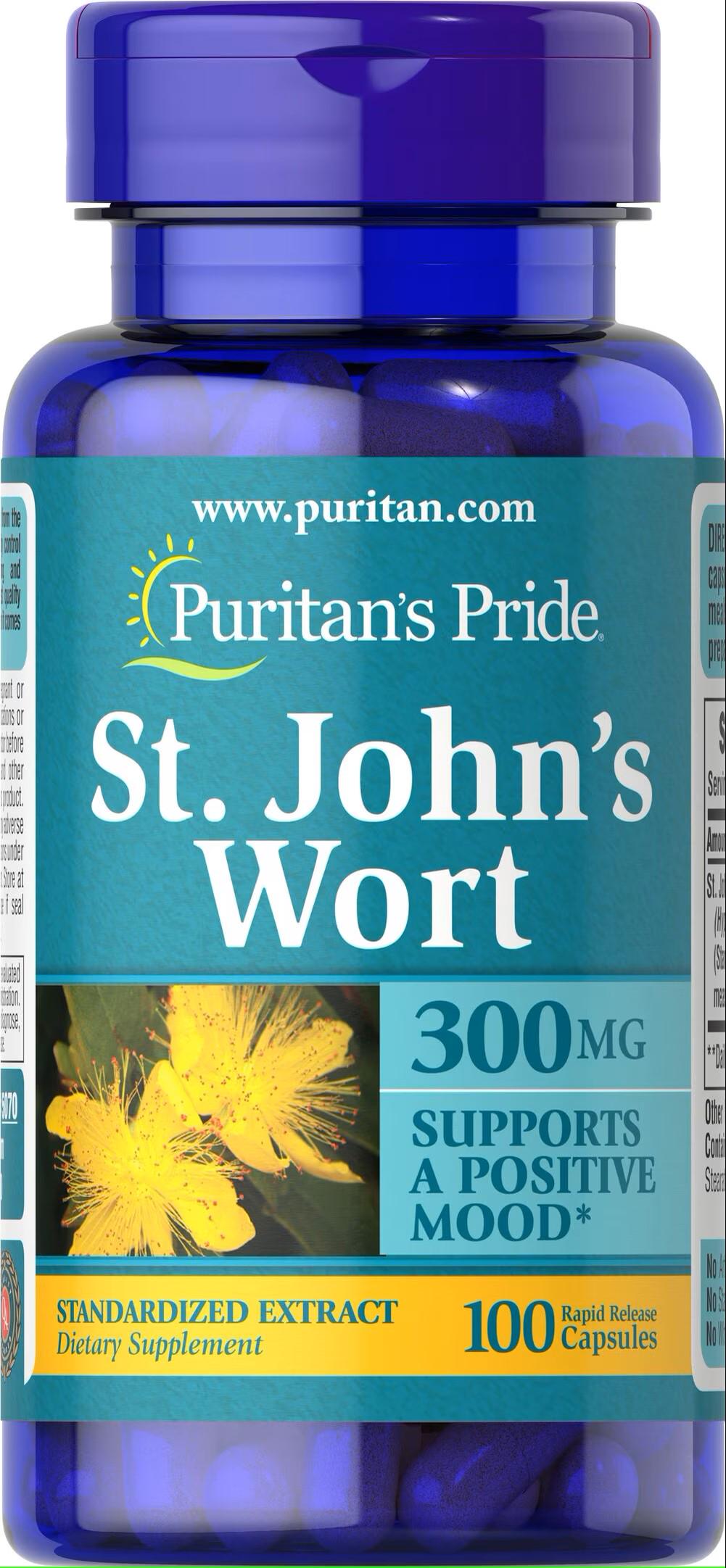 Зверобой Puritan's Pride Extra Strength St. John's Wort 300 mg 100 капс.
