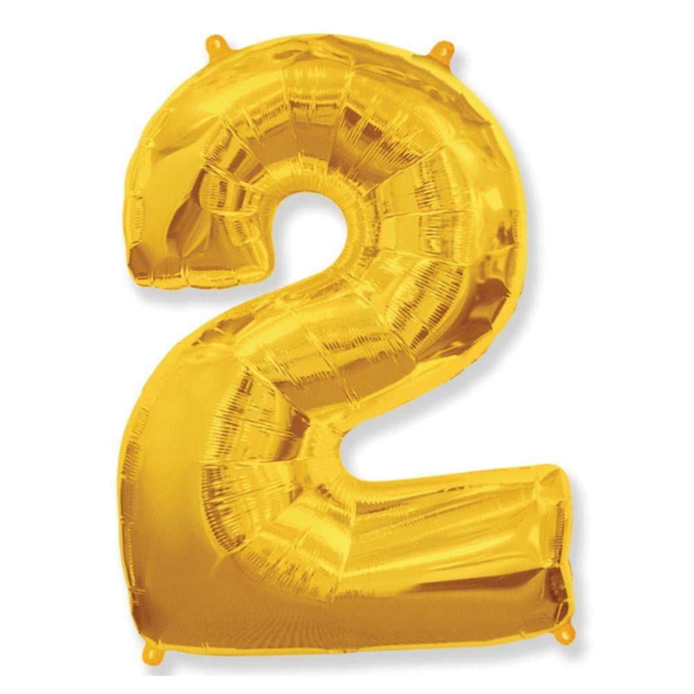 Воздушный шар 1346-2 фольгированный 16" цифра 2 (1111109406726)