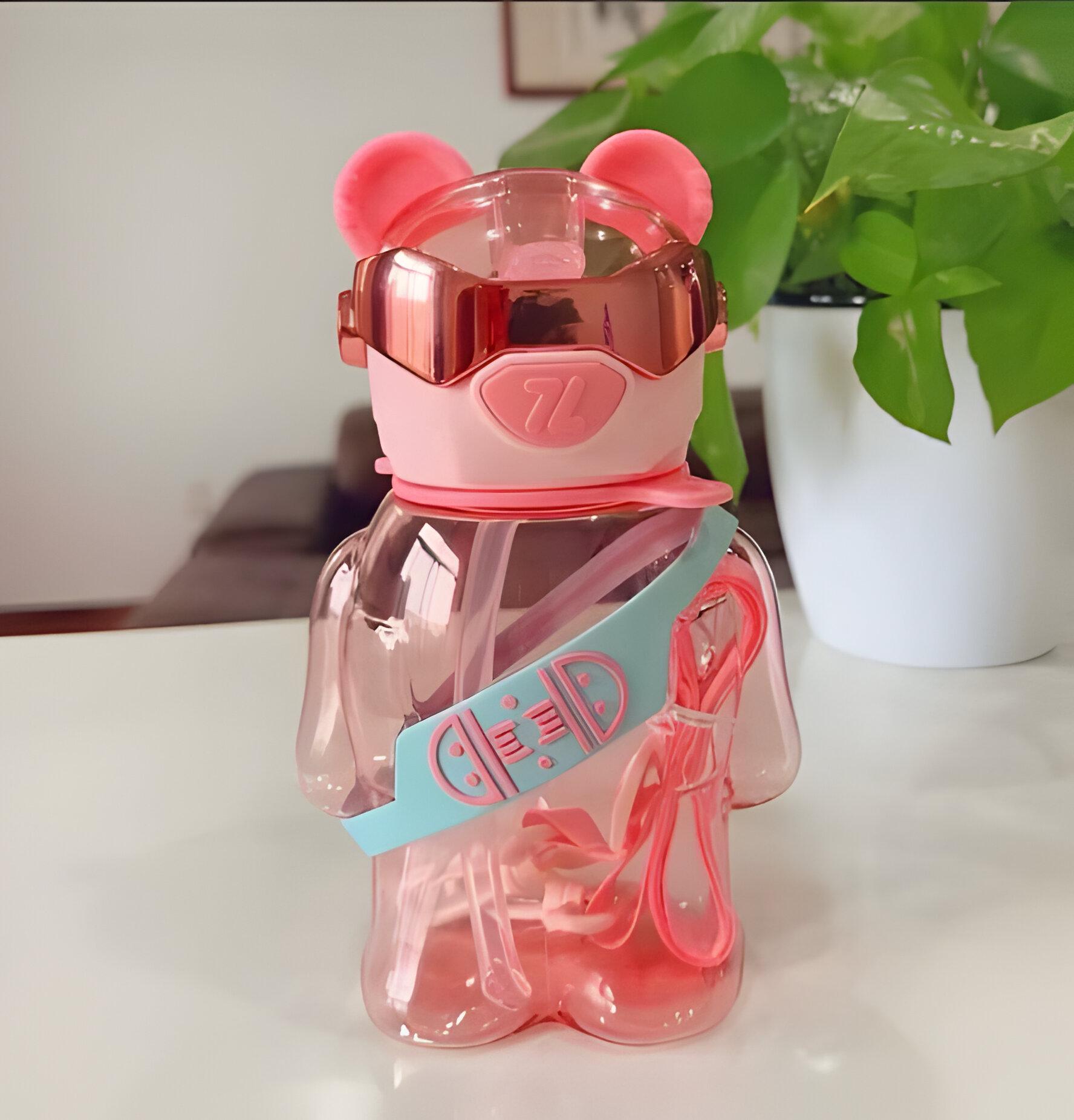 Детская бутылка "Мишка в очках" на 700 мл Розовый (MRA-25-65) - фото 2