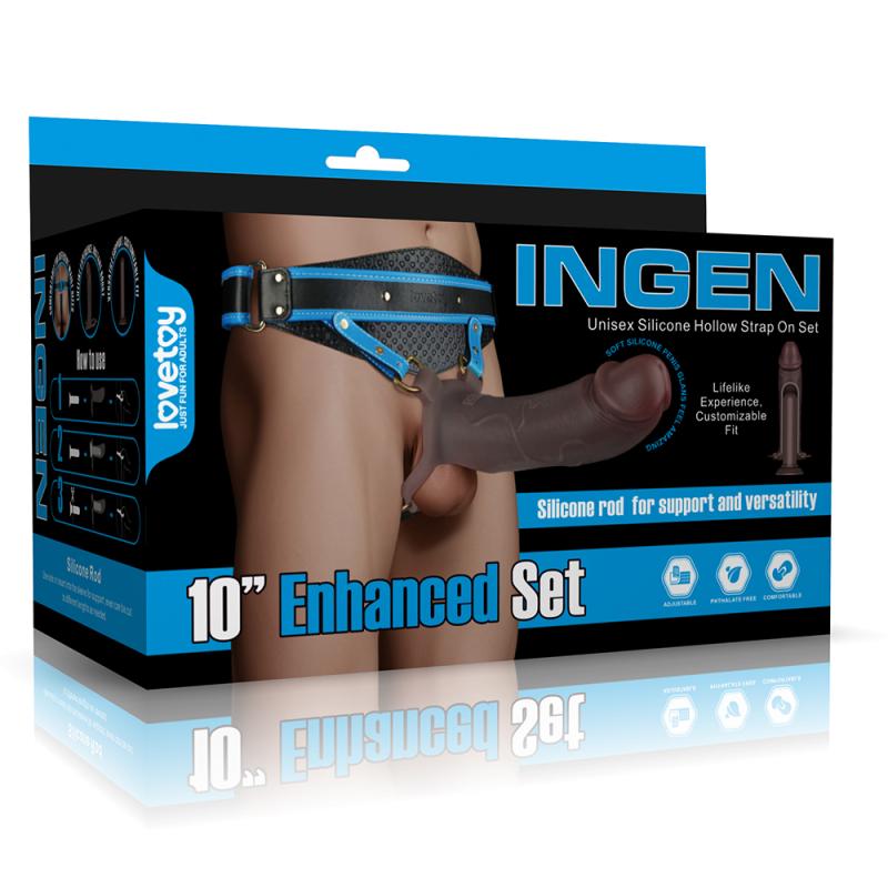 Страпон для мужчин Ingen Enhanced Set Black 10" (1000064504)