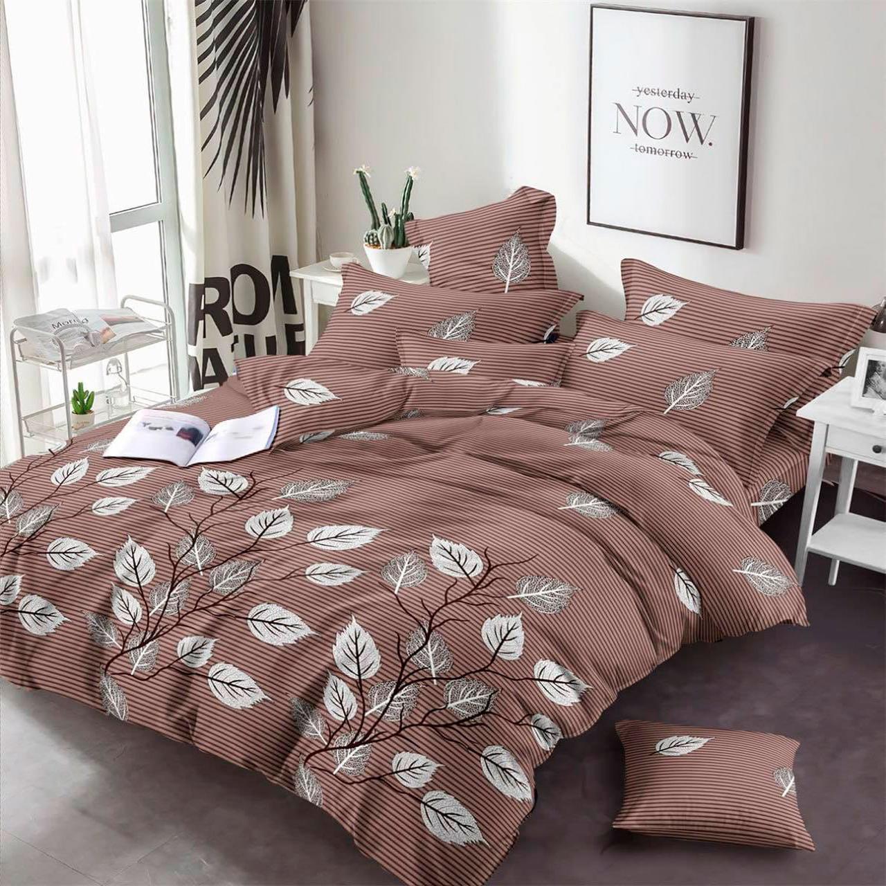 Комплект постельного белья LoveYouHome бязь gold Листья 1 двуспальный 175x215 см (7245)