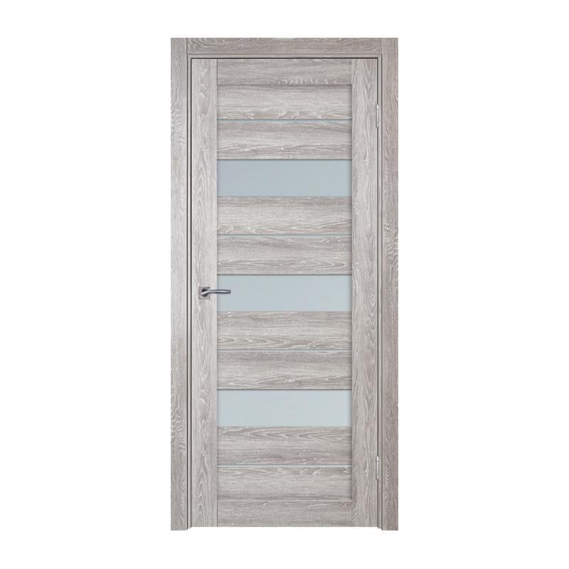 Дверное полотно ТД ТД-18 2000х400 мм R Дуб дымчатый/Белое-стекло