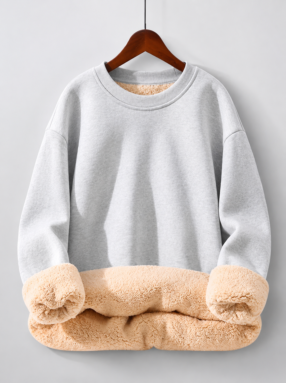 Свитшот мужской утепленный мехом 5XL Серый (51-257-1828-С-5XL)