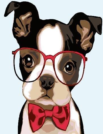 Картина по номерам Brushme GX30320 Интеллигентная собачка 40x50 см (1292735018)