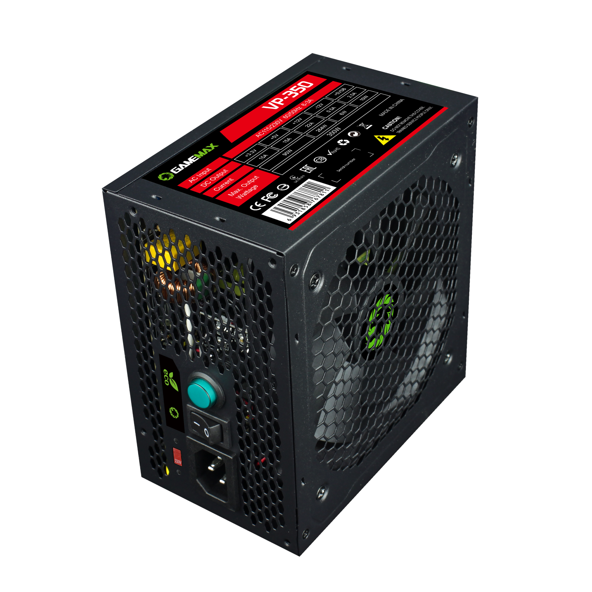 Коробочный блок питания GameMax VP-350 ATX 350W 12см