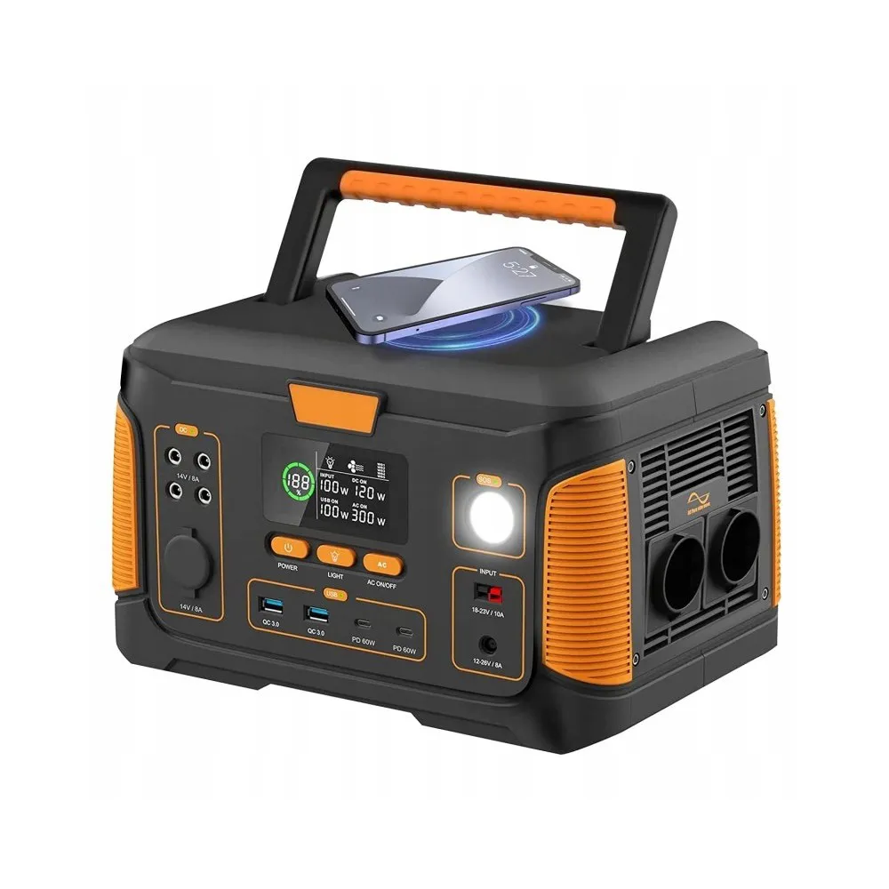 Зарядная станция FlashFish J1000 1000 Вт 252000 мАч с беспроводной зарядкой и LED-фонарем (2617) - фото 3 Зарядная станция FlashFish J1000 1000 Вт 252000 мАч с беспроводной зарядкой и LED-фонарем (2617) - фото 3