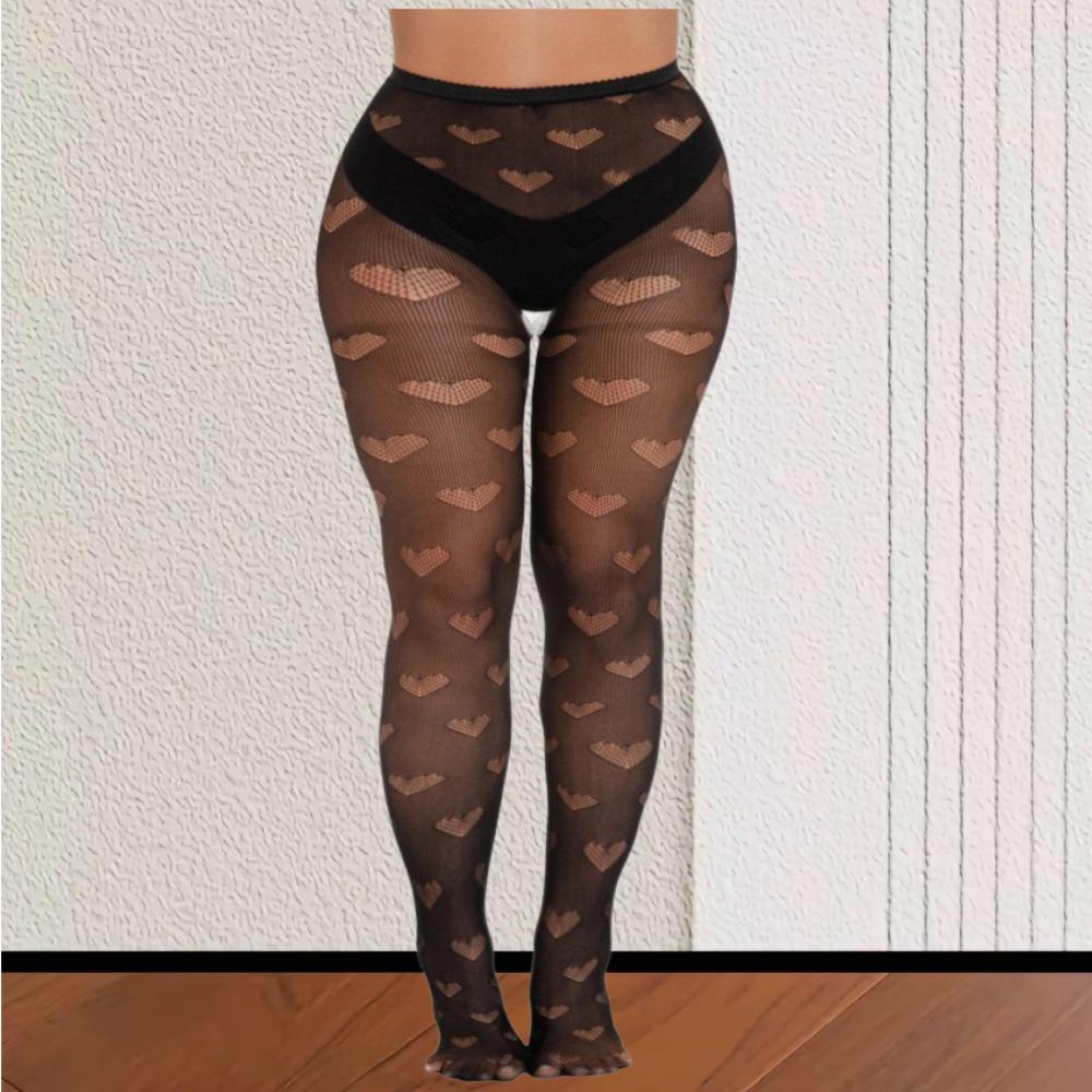 Колготки женские Сердечки в сетку One size Черный (К6093) - фото 5 Колготки женские Сердечки в сетку One size Черный (К6093) - фото 5