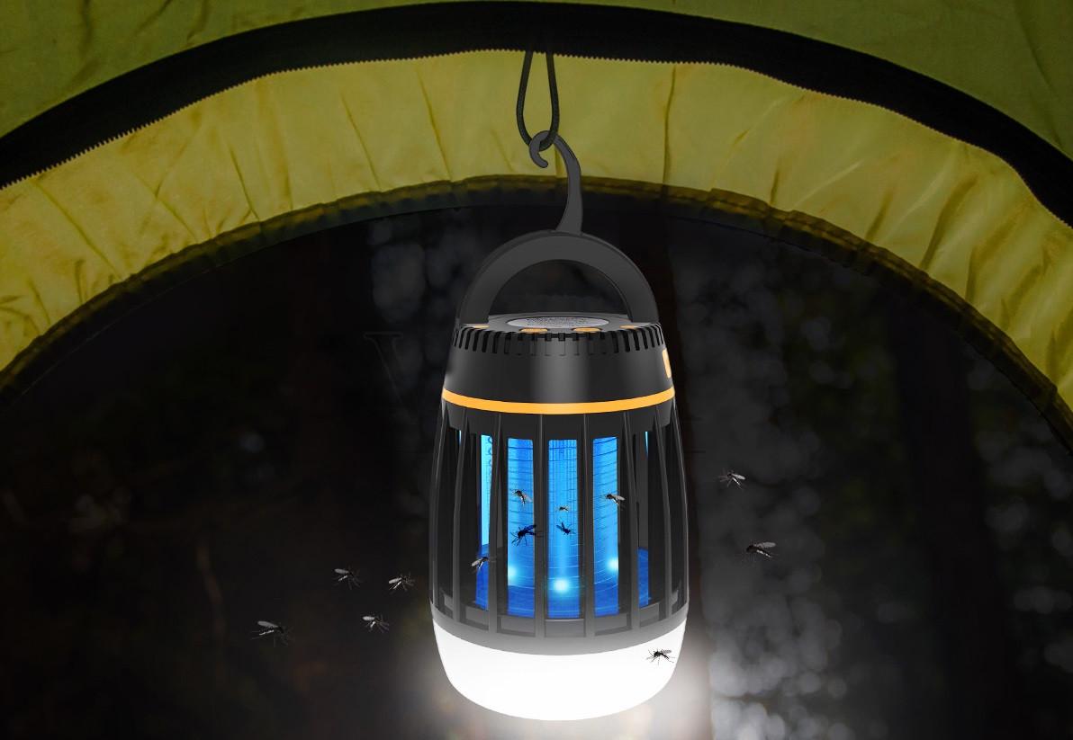 Фонарь для кемпинга SUNROZ Electronic Mosquito Killer Lamp 3в1 уничтожитель комаров Черный (SUN4558) - фото 3 Фонарь для кемпинга SUNROZ Electronic Mosquito Killer Lamp 3в1 уничтожитель комаров Черный (SUN4558) - фото 3