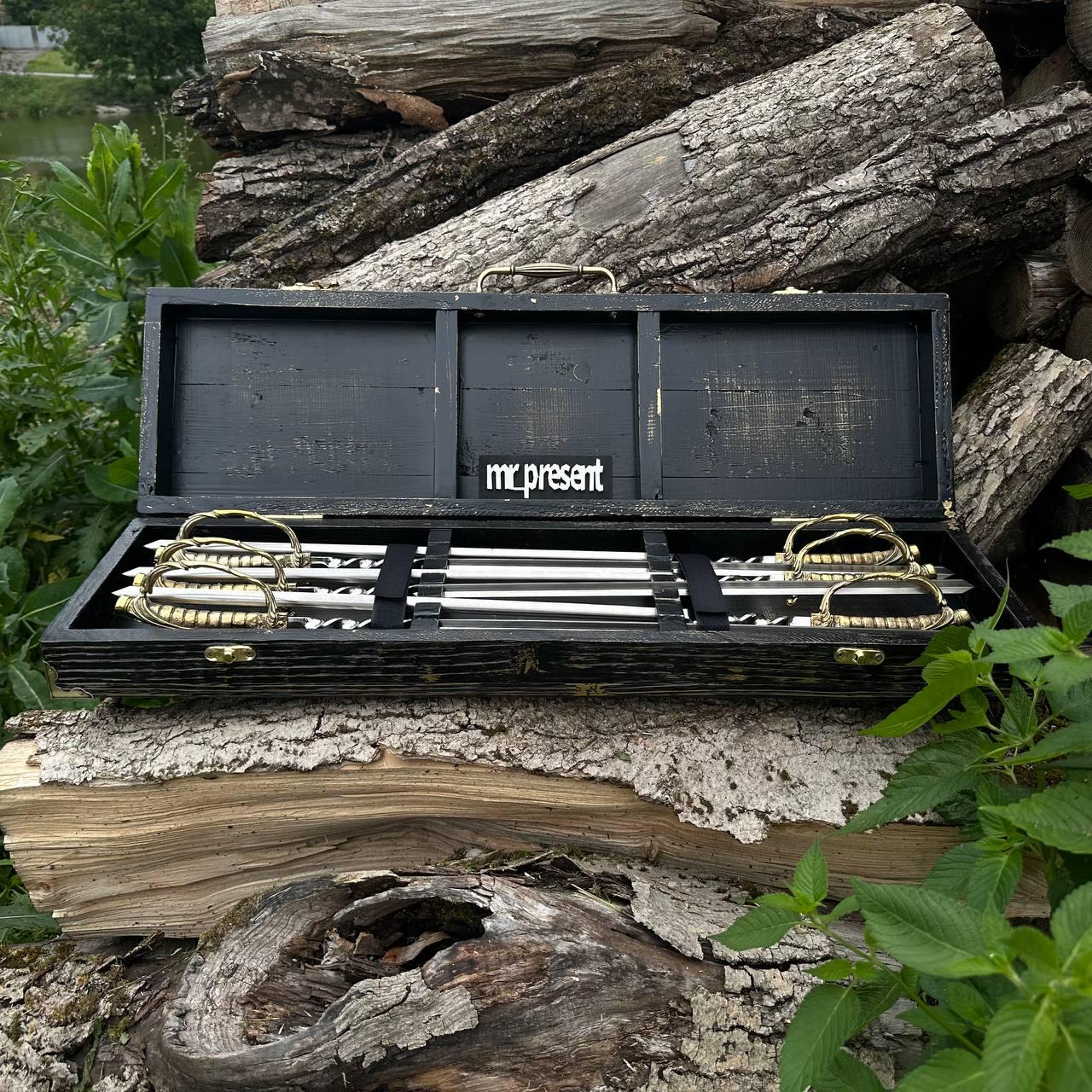 Набор шампуров Premium Sword №2 ручной работы (19211265)