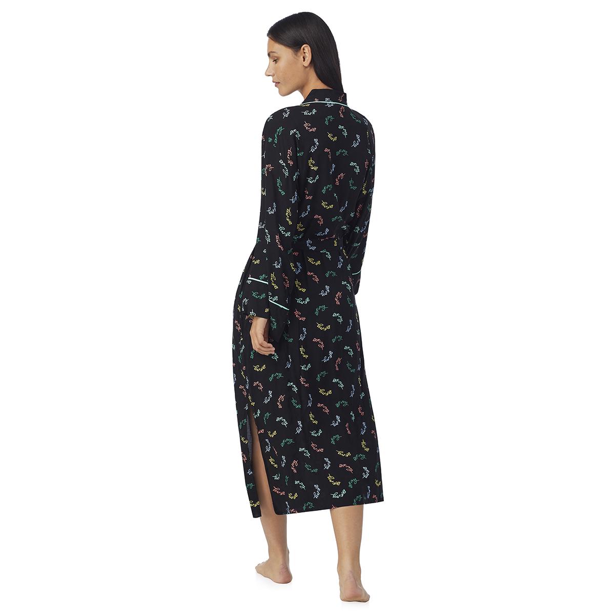 Халат DKNY Field of Daisies L 006 Black multi - фото 3