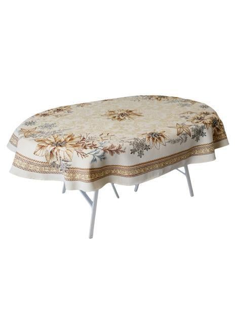 Скатерть гобеленовая с люрексом Прованс Золотой праздник 135х180 см (37390)