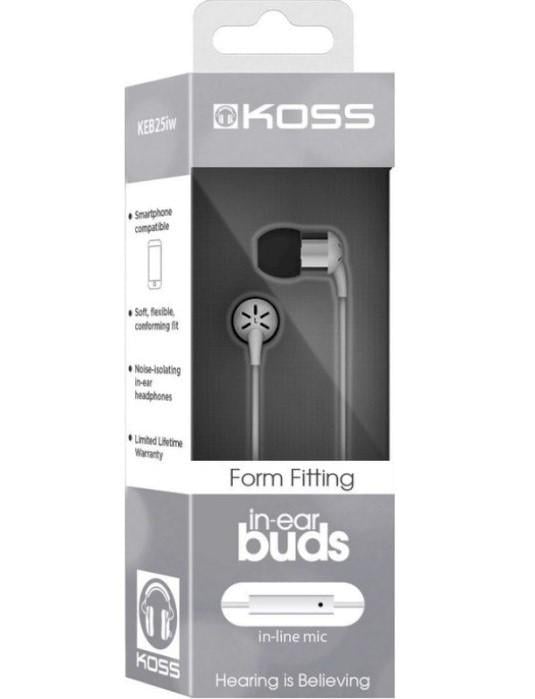 Наушники Koss KEB25iW In-Ear Mic 1,2 м White (189650.101) - фото 3