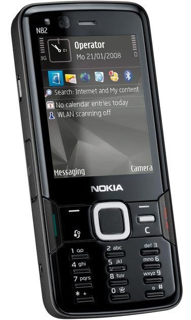 Кнопочный телефон Nokia N82 Black 1050 мАч Black